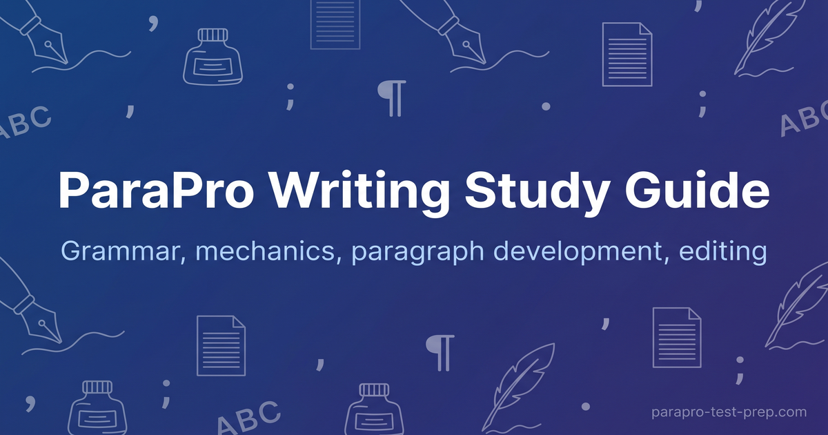 Grammar and Usage - ParaPro Writing Study Guide